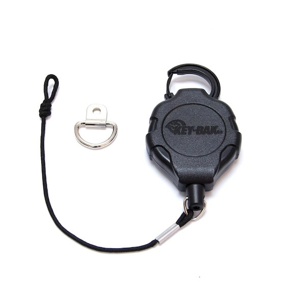 KEYBAK CB Radio Retractable Tether, 36 in. DuPont Kevlar Cord, D-Ring Anchor, 5PK